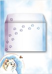 briefpapierset kater met vlinder
